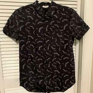 Unique Vintage Black & Gray Bat Men’s Shirt Small